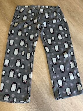 Joe Boxer Gray Penguin Fleece Pajama Pants